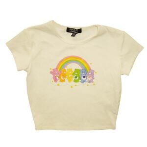 Dolls Kill x Care Bears Graphic Crop Tee – Women’s Small – Cream White